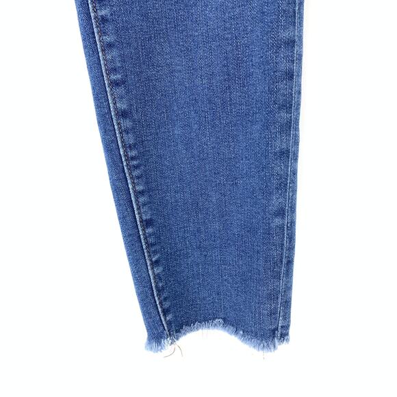 Ann Taylor The Skinny Jeans Womens Size 4T Medium Wash Stretch Denim Raw Hem - Picture 4 of 6